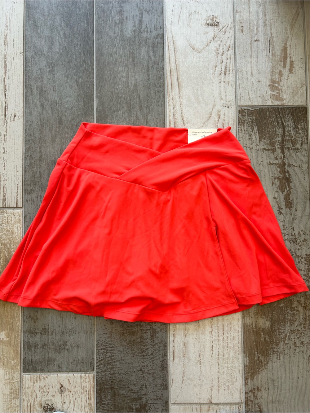NWT Blogilates Crisscross Slit Skort | Spicy Orange | Size Large - Picture 3 of 8